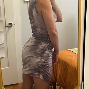 rouched dress tie dye